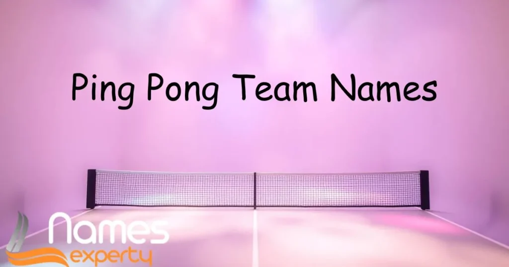 Ping Pong Team Names